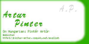 artur pinter business card